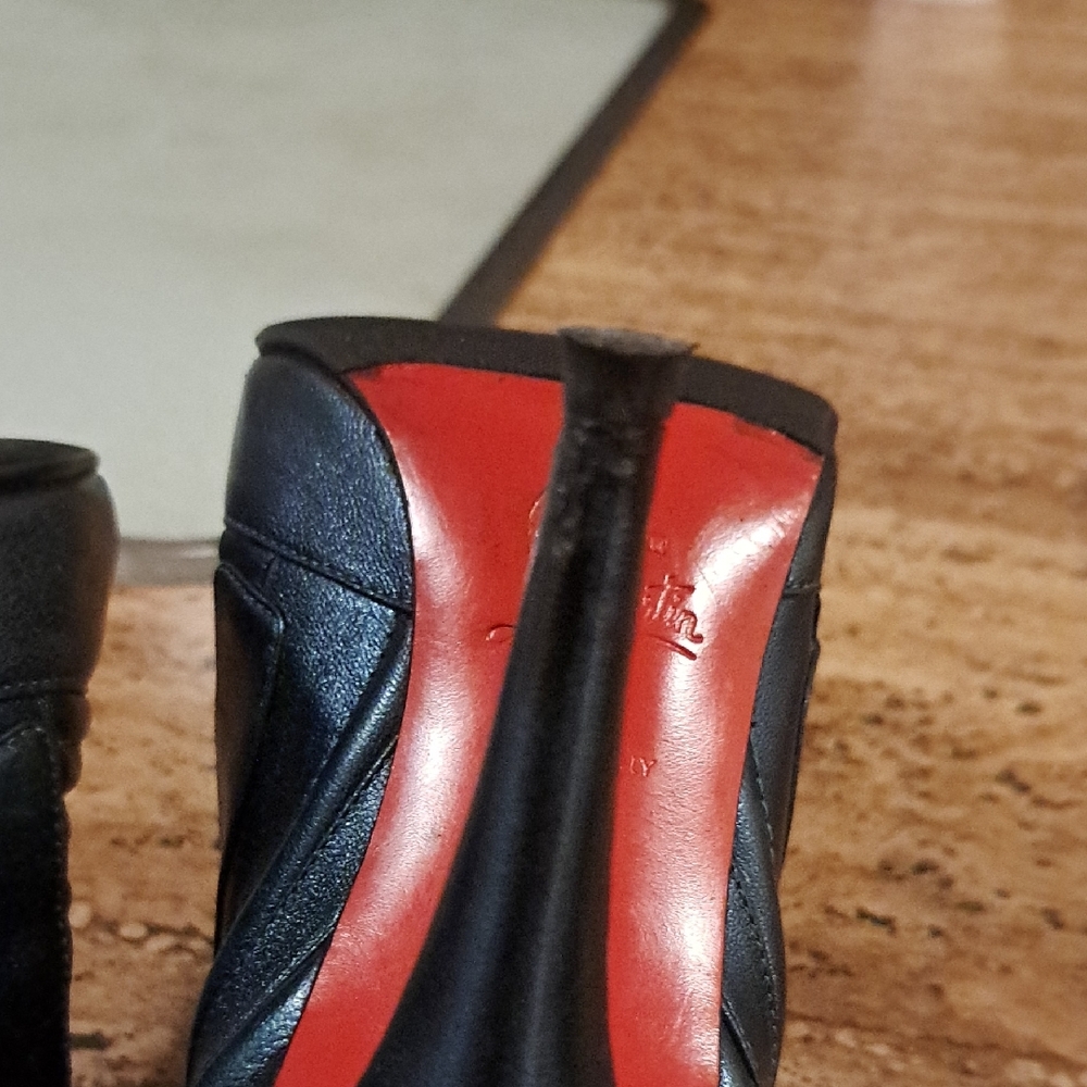 Teal Christian Louboutin  Leather Ankle Boots - Picture 7 of 15